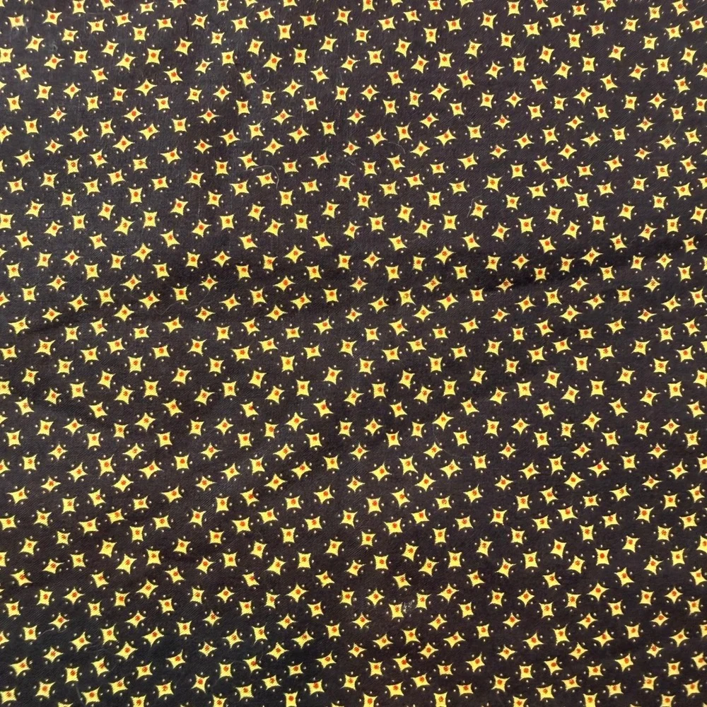 VTG Quilted Place Mat Standard 18x12 Brown Orange Diamond Patchwork Handmade